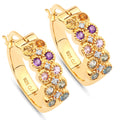 0.76 Carat Genuine Multi-Stone .925 Sterling Silver Earrings