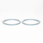 3.60 Carat Genuine Swiss Blue Topaz .925 Sterling Silver Earrings