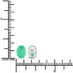 2.40 Carat Genuine Zambian Emerald 10K White Gold Earrings