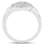 14K Yellow Gold Plated 0.29 Carat Genuine White Diamond .925 Sterling Silver Ring