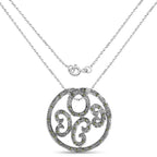 0.22 Carat Genuine Green Diamond .925 Sterling Silver Pendant
