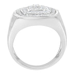 14K White Gold Men's 1 CTTW Diamond Band Ring