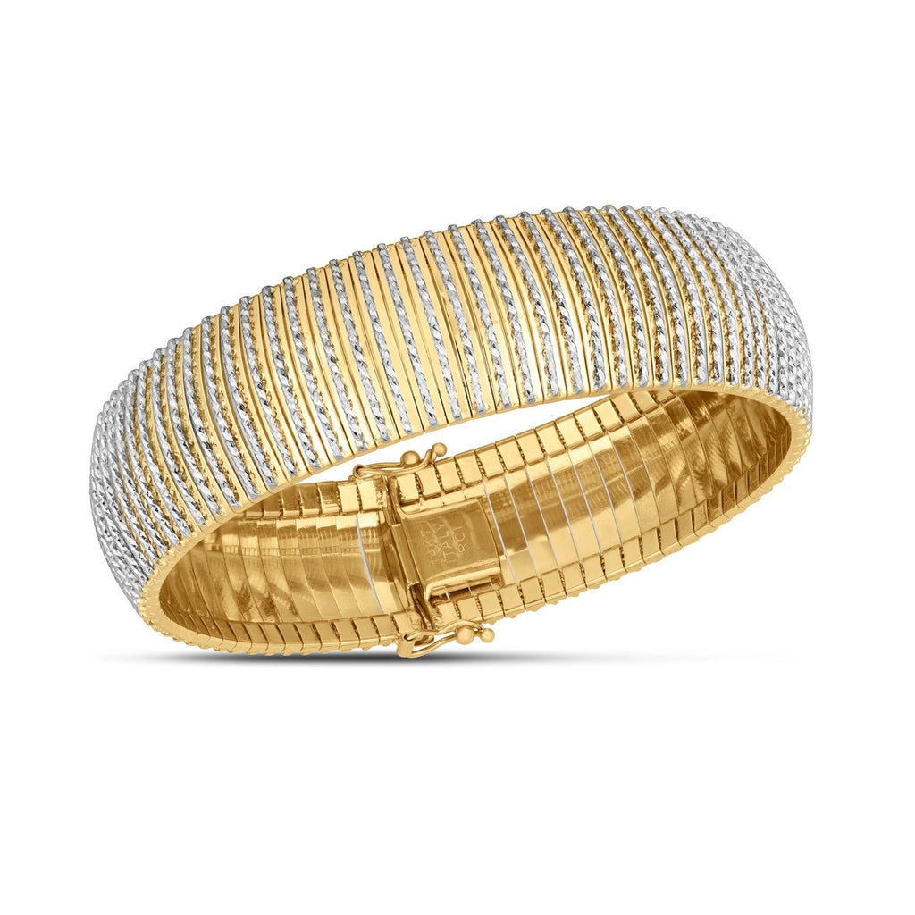 14k Yellow Gold Bold Diamond Flex Bracelet (17.10 mm)