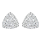 14K White Gold 1/2 cttw Trillion Shaped Diamond Stud Earrings (H-I Clarity, SI2-I1 Color)
