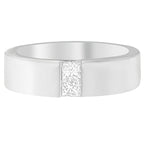 Men's 14K White Gold 1/4 ct.TDW Diamond Channel Band Ring (G-H, VS1-VS2)