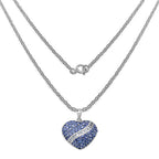 4.17 Carat Genuine Tanzanite and White Topaz .925 Sterling Silver Pendant