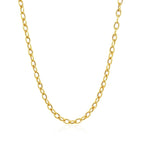3.5mm 14k Yellow Gold Pendant Chain with Textured Links