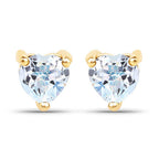 0.70 Carat Genuine Blue Topaz 14K Yellow Gold Earrings