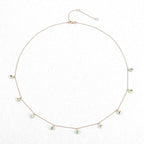 0.90 Carat Genuine Zambian Emerald 10K Yellow Gold Necklace