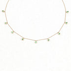 0.90 Carat Genuine Zambian Emerald 10K Yellow Gold Necklace
