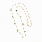 0.90 Carat Genuine Zambian Emerald 10K Yellow Gold Necklace