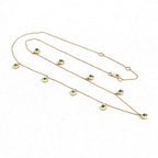 0.90 Carat Genuine Zambian Emerald 10K Yellow Gold Necklace