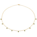 0.90 Carat Genuine Zambian Emerald 10K Yellow Gold Necklace