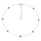2.10 Carat Genuine Garnet .925 Sterling Silver Necklace