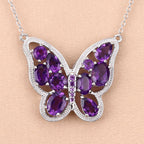 4.32 Carat Genuine Amethyst .925 Sterling Silver Necklace