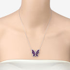 4.32 Carat Genuine Amethyst .925 Sterling Silver Necklace