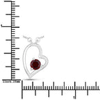 0.60 Carat Genuine Garnet .925 Sterling Silver Necklace