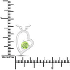 0.51 Carat Genuine Peridot .925 Sterling Silver Necklace