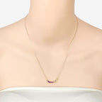 0.24 Carat Genuine Amethyst .925 Sterling Silver Necklace