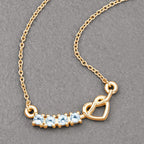 0.30 Carat Genuine Blue Topaz .925 Sterling Silver Necklace