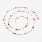 1.62 Carat Genuine Morganite .925 Sterling Silver Necklace