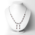 7.65 Carat Genuine Garnet .925 Sterling Silver Necklace