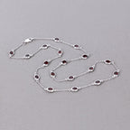 8.10 Carat Genuine Garnet .925 Sterling Silver Necklace