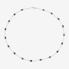8.10 Carat Genuine Garnet .925 Sterling Silver Necklace