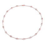14K Rose Gold Plated 4.50 Carat Genuine Morganite .925 Sterling Silver Necklace