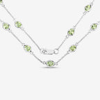 6.30 Carat Genuine Peridot .925 Sterling Silver Necklace