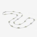 6.30 Carat Genuine Peridot .925 Sterling Silver Necklace