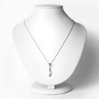 1.40 Carat Genuine Peridot and Pearl .925 Sterling Silver Pendant
