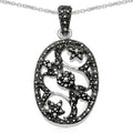 0.28 Carat Genuine Black Diamond .925 Sterling Silver Pendant