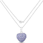 7.00 Carat Genuine Tanzanite .925 Sterling Silver Pendant