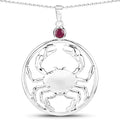 0.33 Carat Genuine Ruby .925 Sterling Silver Pendant
