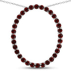 3.52 Carat Genuine Garnet .925 Sterling Silver Pendant
