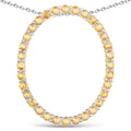3.84 Carat Genuine Yellow Sapphire .925 Sterling Silver Pendant