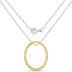 3.84 Carat Genuine Yellow Sapphire .925 Sterling Silver Pendant