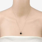 3.12 Carat Genuine Black Diamond 14K Yellow Gold Pendant