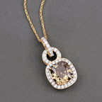 IGI Certified 2.50 Carat Genuine Brown Diamond Center and 0.31cttw White Diamond 18K Yellow Gold Pendant (2.81cttw)