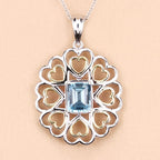 2.60 Carat Genuine Blue Topaz .925 Sterling Silver Pendant