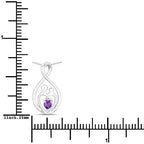 0.15 Carat Genuine Amethyst .925 Sterling Silver Pendant