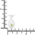 0.15 Carat Genuine Peridot .925 Sterling Silver Pendant