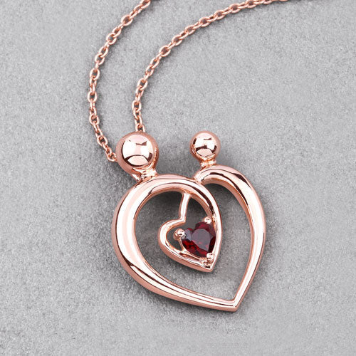 0.32 Carat Genuine Garnet .925 Sterling Silver Pendant