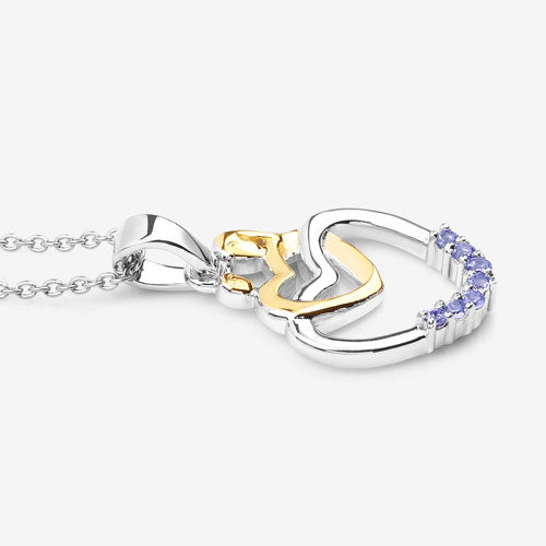 0.14 Carat Genuine Tanzanite .925 Sterling Silver Pendant