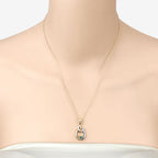 0.17 Carat Genuine Emerald .925 Sterling Silver Pendant