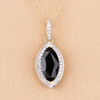 2.27 Carat Genuine Blue Sapphire and White Diamond 10K Yellow Gold Pendant