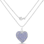 3.97 Carat Genuine Tanzanite .925 Sterling Silver Pendant