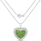 4.62 Carat Genuine Chrome Diopside .925 Sterling Silver Pendant