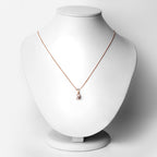 18K Rose Gold Plated 0.70 Carat Genuine Morganite .925 Sterling Silver Pendant